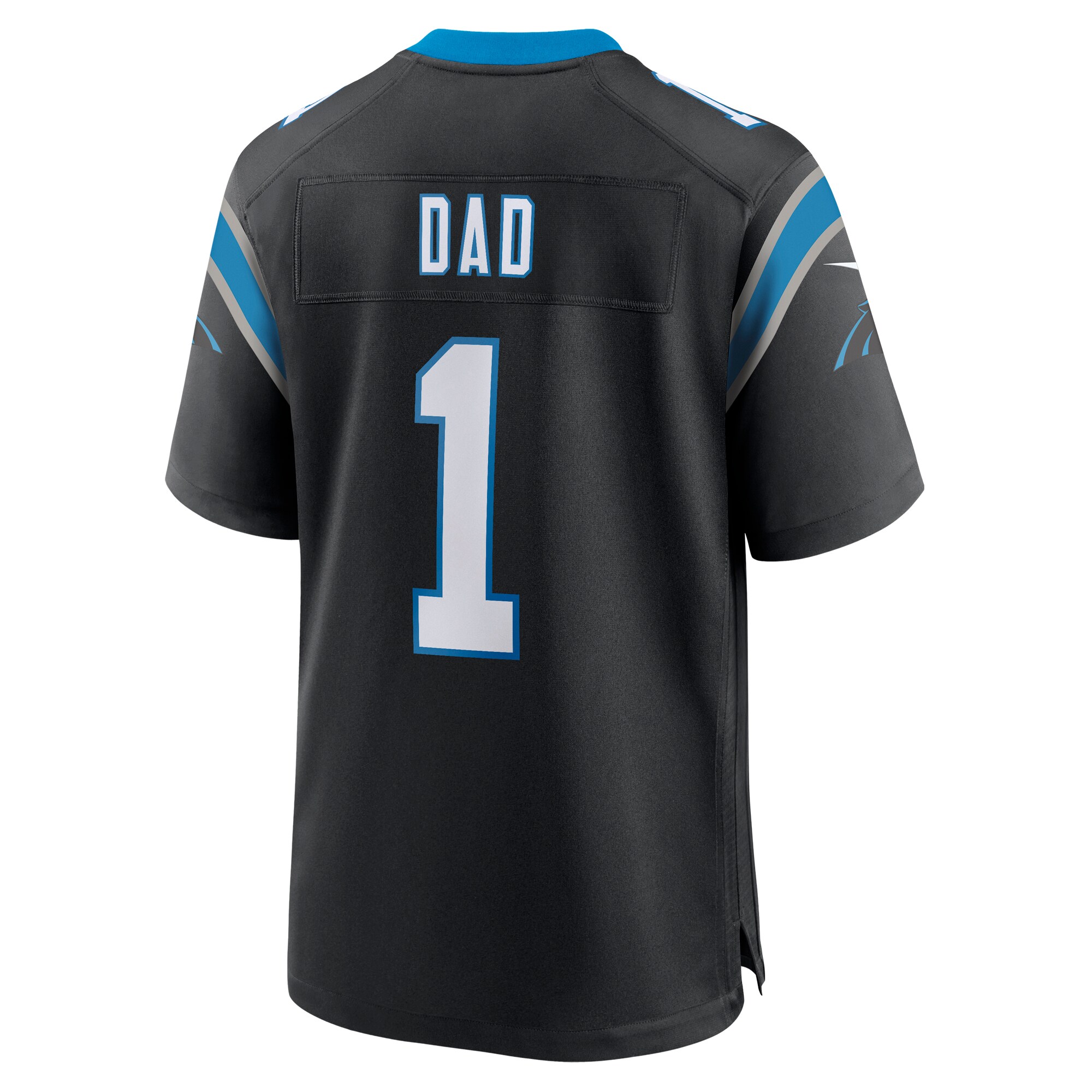 number 1 dad carolina panthers nike game jersey black clowdercats nrvoz.jpg