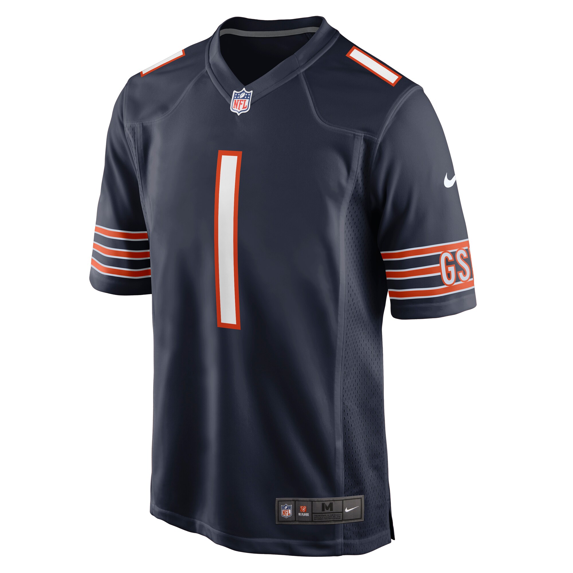 number 1 dad chicago bears nike game jersey navy clowdercats cws4t.jpg