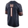 number 1 dad chicago bears nike game jersey navy clowdercats iywqi.jpg