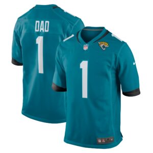 number 1 dad jacksonville jaguars nike game jersey teal clowdercats lzic2.jpg