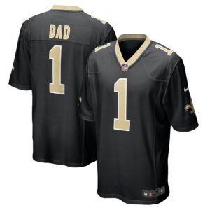 number 1 dad new orleans saints nike game jersey black clowdercats twuh6.jpg