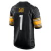 number 1 dad pittsburgh steelers nike game jersey black clowdercats lkjlv.jpg