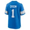 number 1 groom detroit lions nike game jersey blue clowdercats evqky.jpg