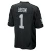 number 1 groom las vegas raiders nike game jersey black clowdercats skb6n.jpg