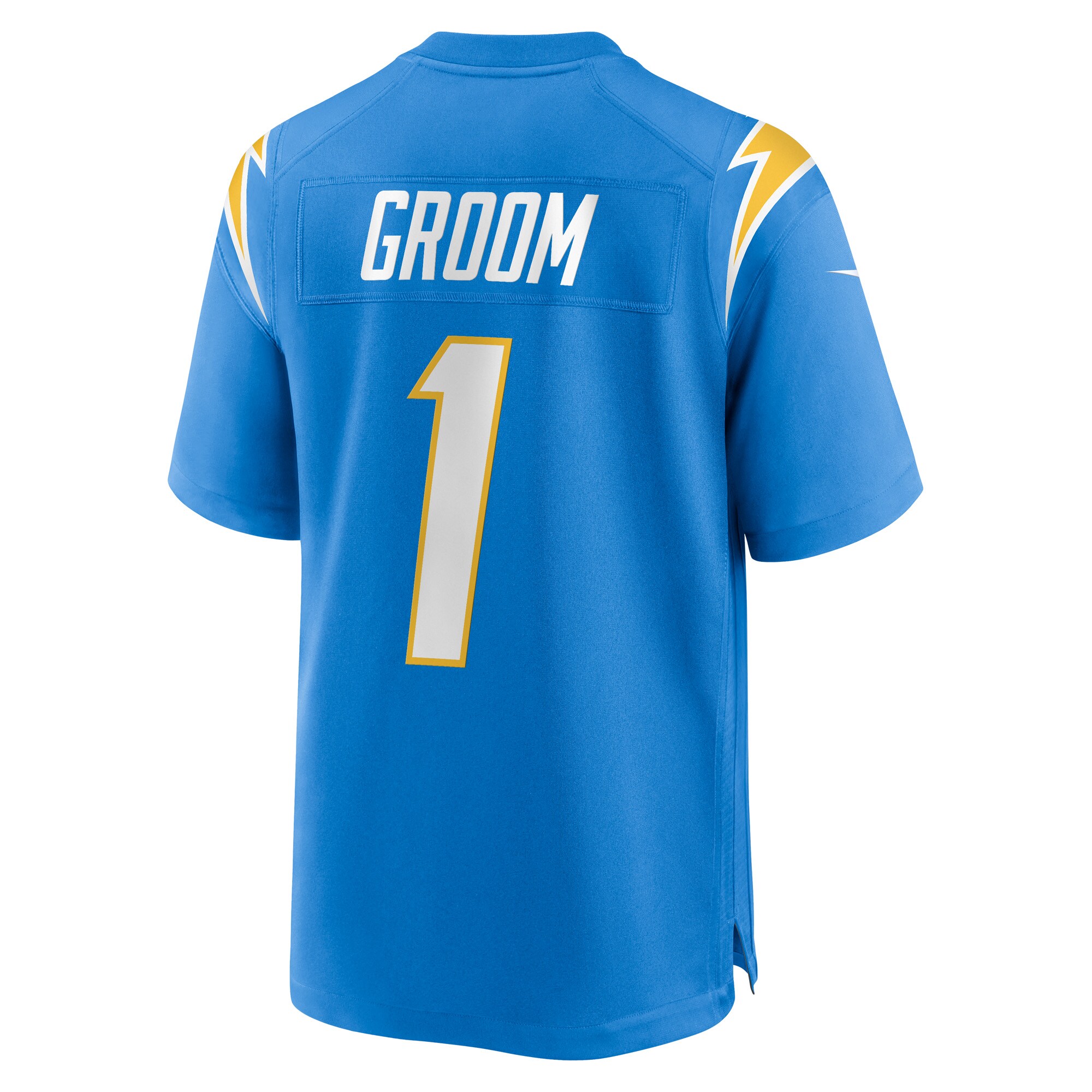 number 1 groom los angeles chargers nike game jersey powder blue clowdercats txtxg.jpg