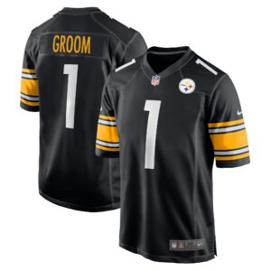 number 1 groom pittsburgh steelers nike game jersey black clowdercats wohv5.jpg