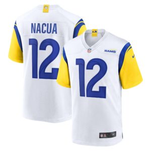 puka nacua los angeles rams nike game player jersey white clowdercats cvfbd.jpg