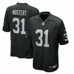raheem mostert las vegas raiders nike team game jersey black clowdercats gants.jpg