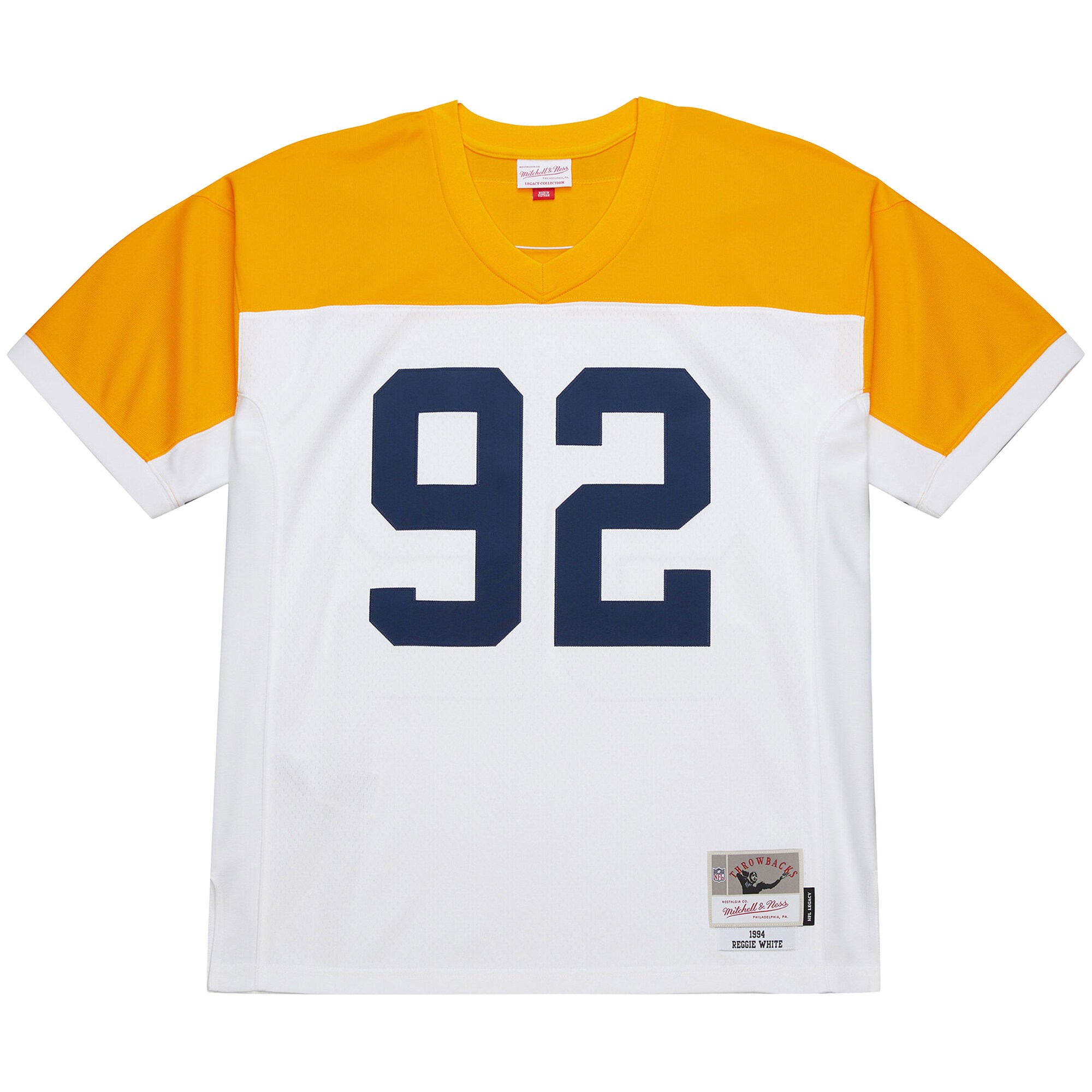 reggie white green bay packers mitchell ness 1994 legacy replica jersey white clowdercats dxd5k.jpg