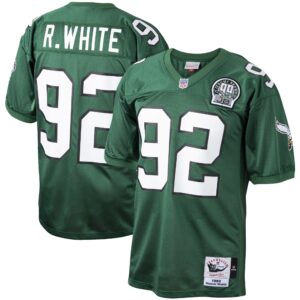 reggie white philadelphia eagles mitchell ness authentic throwback retired player jersey green clowdercats xn4xg.jpg