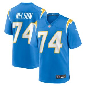 ryan nelson los angeles chargers nike team game jersey powder blue clowdercats zxpvv.jpg