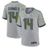 sam darnold seattle seahawks nike 2025 rivalries collection game jersey wolf gray clowdercats gxmja.jpg