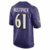 sam mustipher baltimore ravens nike team game jersey purple clowdercats ovaxn