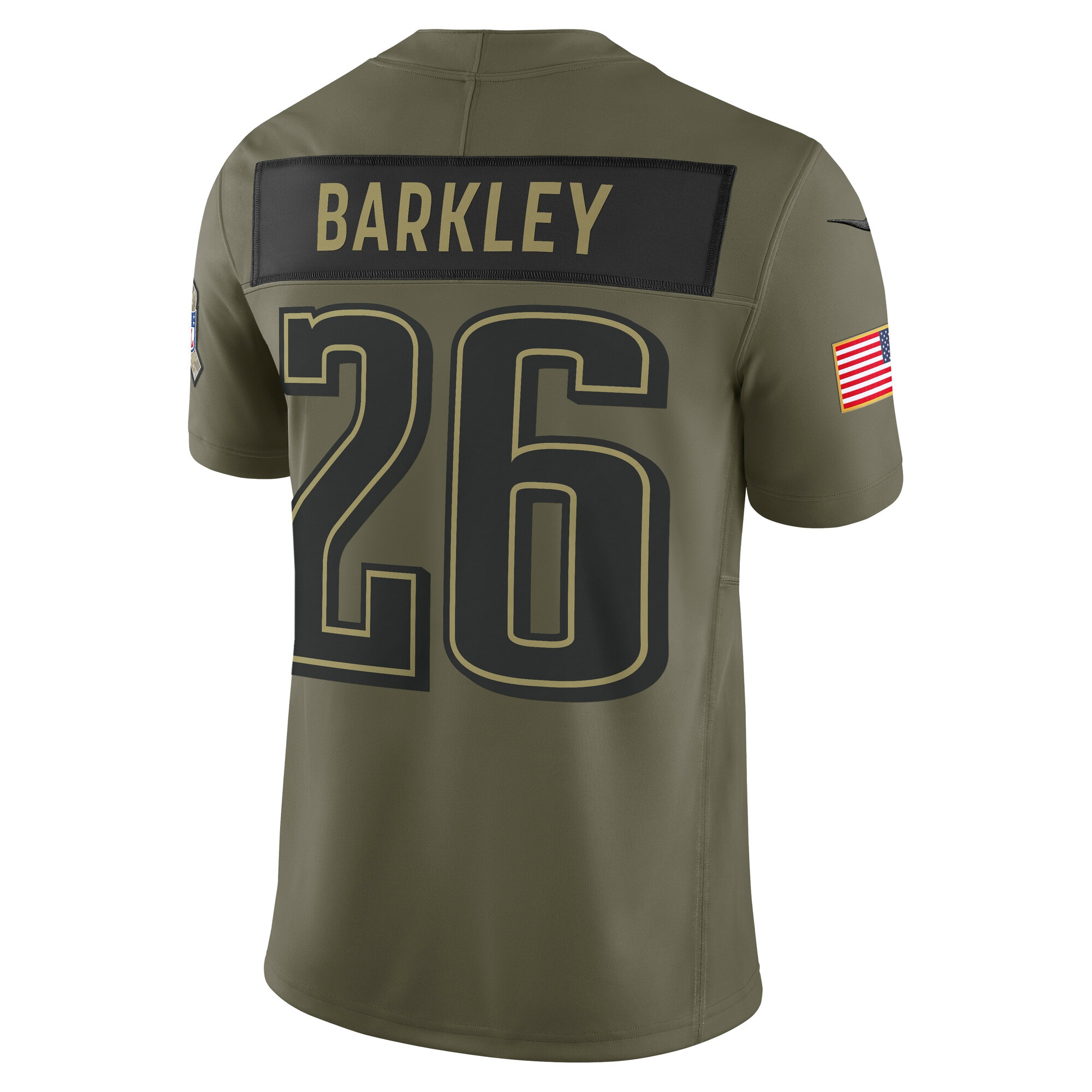 saquon barkley philadelphia eagles nike 2025 salute to service limited jersey olive clowdercats l9fh7.jpg