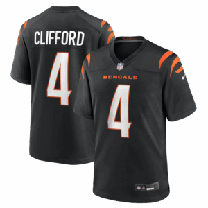 sean clifford cincinnati bengals nike team game jersey black clowdercats lgvvz