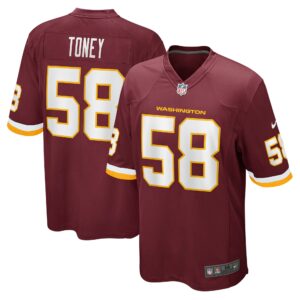 shaka toney washington football team nike game jersey burgundy clowdercats 405zd.jpg