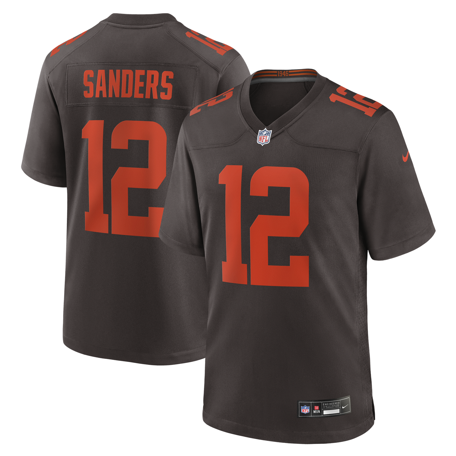 shedeur sanders cleveland browns nike alpha dawg game jersey brown clowdercats nqyub