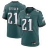 sydney brown philadelphia eagles nike team game jersey midnight green clowdercats qvdh1.jpg