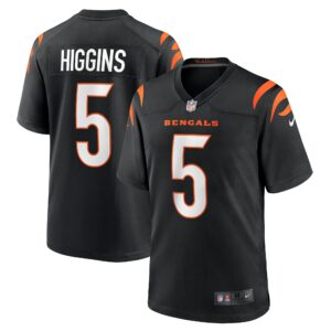 tee higgins cincinnati bengals nike game player jersey black clowdercats f8ujj.jpg
