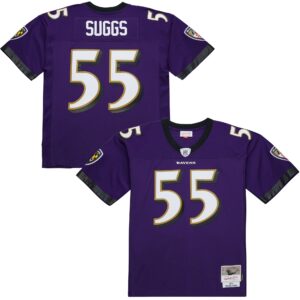 terrell suggs baltimore ravens mitchell ness 2003 legacy replica jersey purple clowdercats wmlk6.jpg