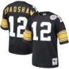 terry bradshaw pittsburgh steelers mitchell ness authentic throwback retired player jersey black clowdercats pwzgz.jpg