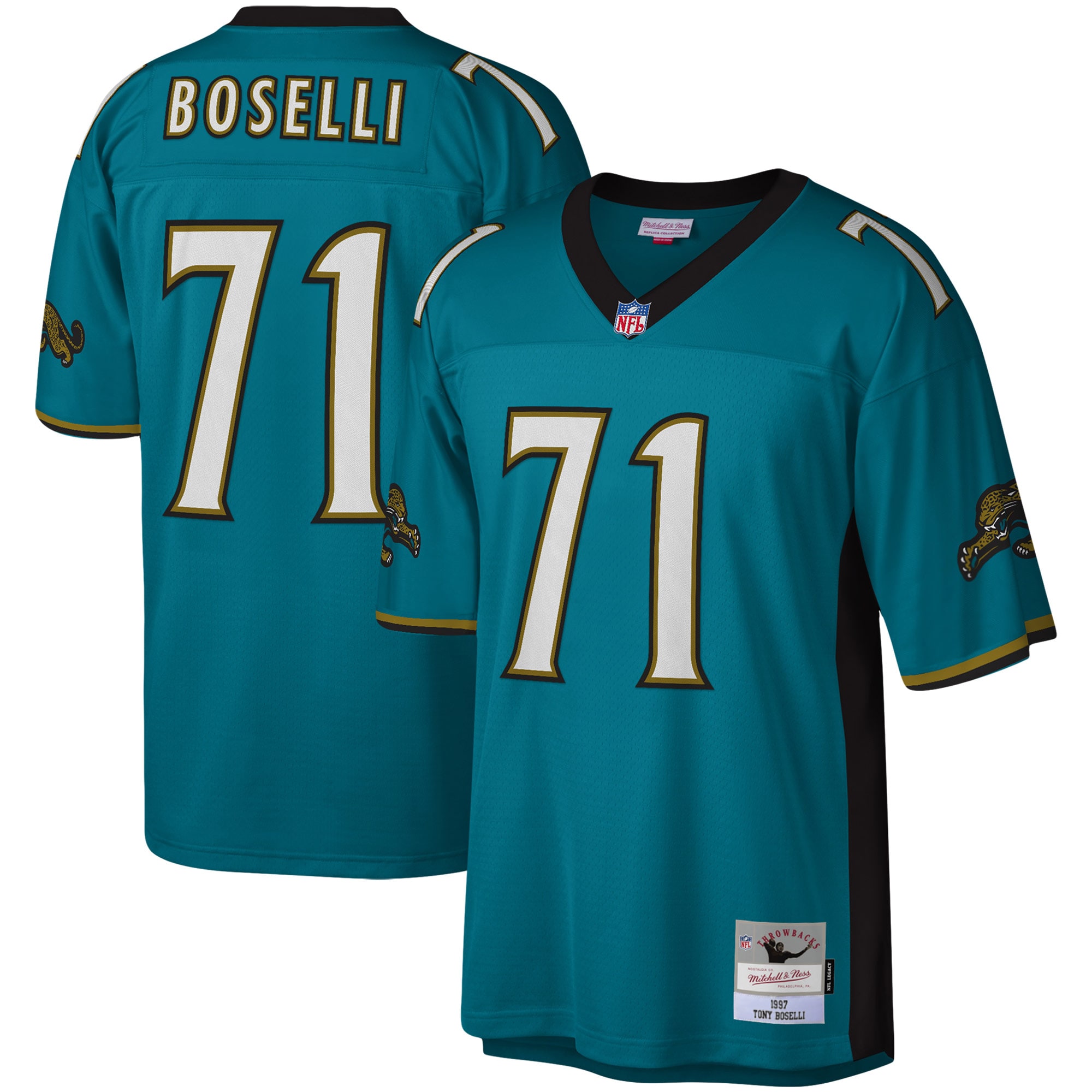 tony boselli jacksonville jaguars mitchell ness legacy replica jersey teal clowdercats e0dg5.jpg