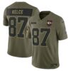 travis kelce kansas city chiefs nike 2025 salute to service limited jersey olive clowdercats mugrc.jpg
