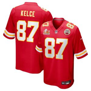 travis kelce kansas city chiefs nike super bowl lix game jersey red clowdercats rrbtb.jpg