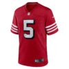 trey lance san francisco 49ers nike alternate game jersey red clowdercats luqx0.jpg