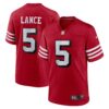 trey lance san francisco 49ers nike alternate game jersey red clowdercats x1cvj.jpg