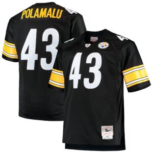 troy polamalu pittsburgh steelers mitchell ness big tall 2005 retired player replica jersey black clowdercats qwkwi.jpg