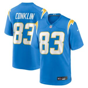 tyler conklin los angeles chargers nike team game jersey powder blue clowdercats k83xx.jpg