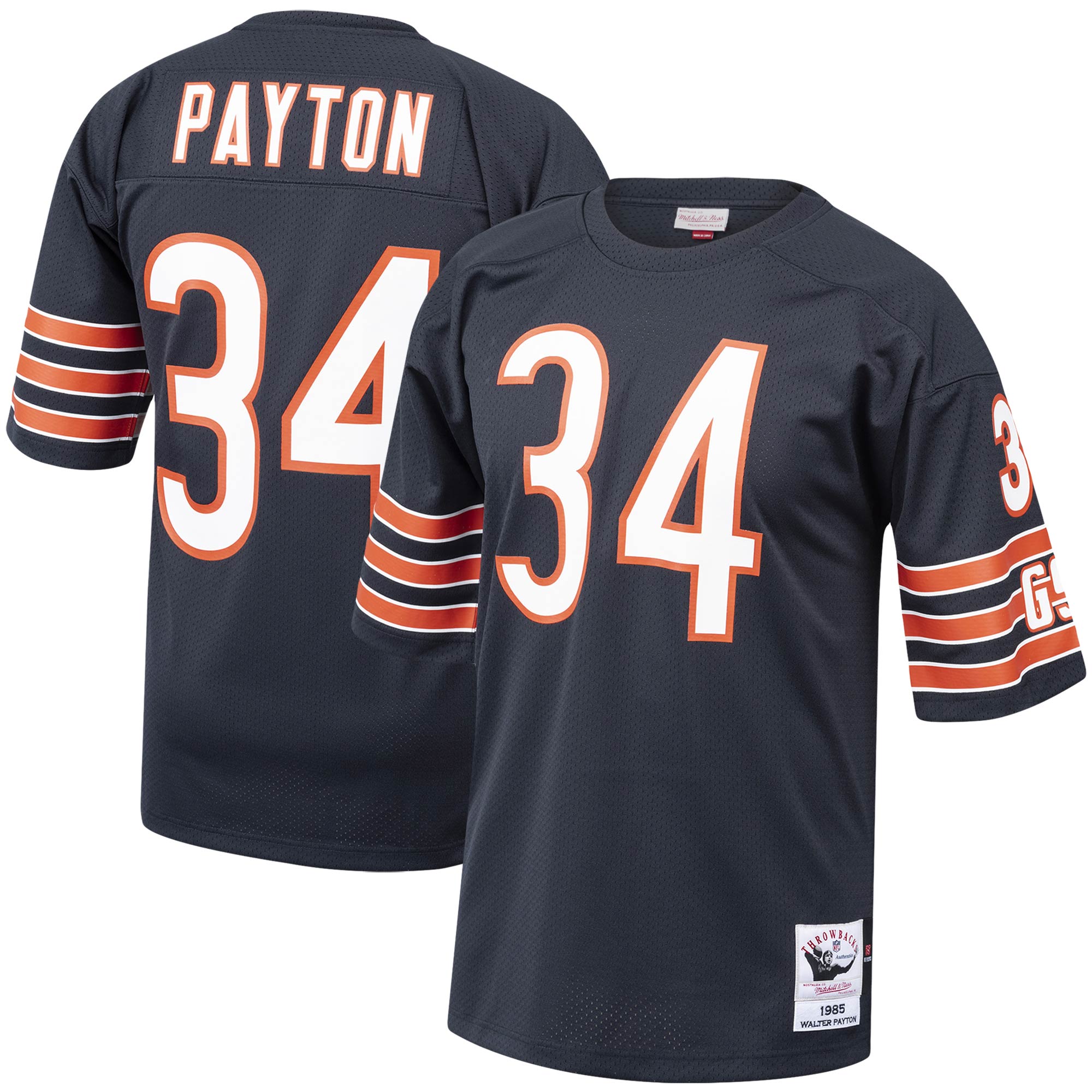 walter payton chicago bears 1985 mitchell ness authentic throwback retired player jersey navy clowdercats r5rvn.jpg