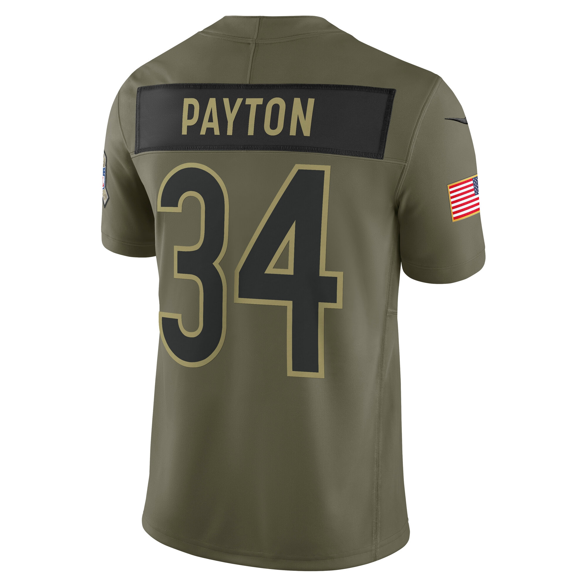 walter payton chicago bears nike 2025 salute to service retired limited jersey olive clowdercats hjmgo.jpg