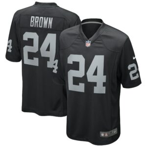 willie brown las vegas raiders nike game retired player jersey black clowdercats m4al5.jpg
